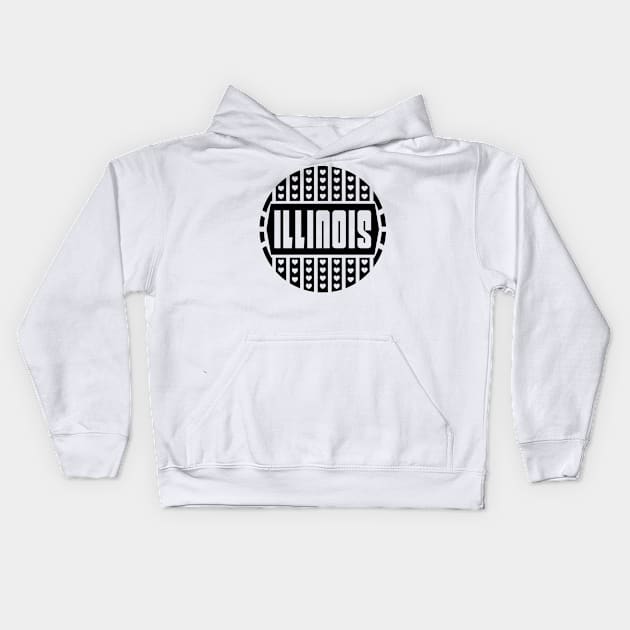 Illinois Kids Hoodie by colorsplash